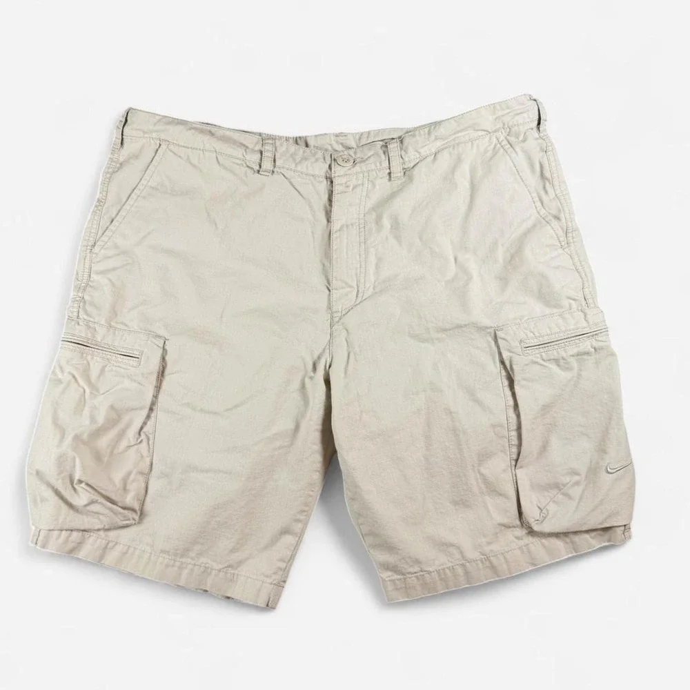 Nike Athletic Dept Tan Cargo Utility RipStop Shorts Size 38 x 11